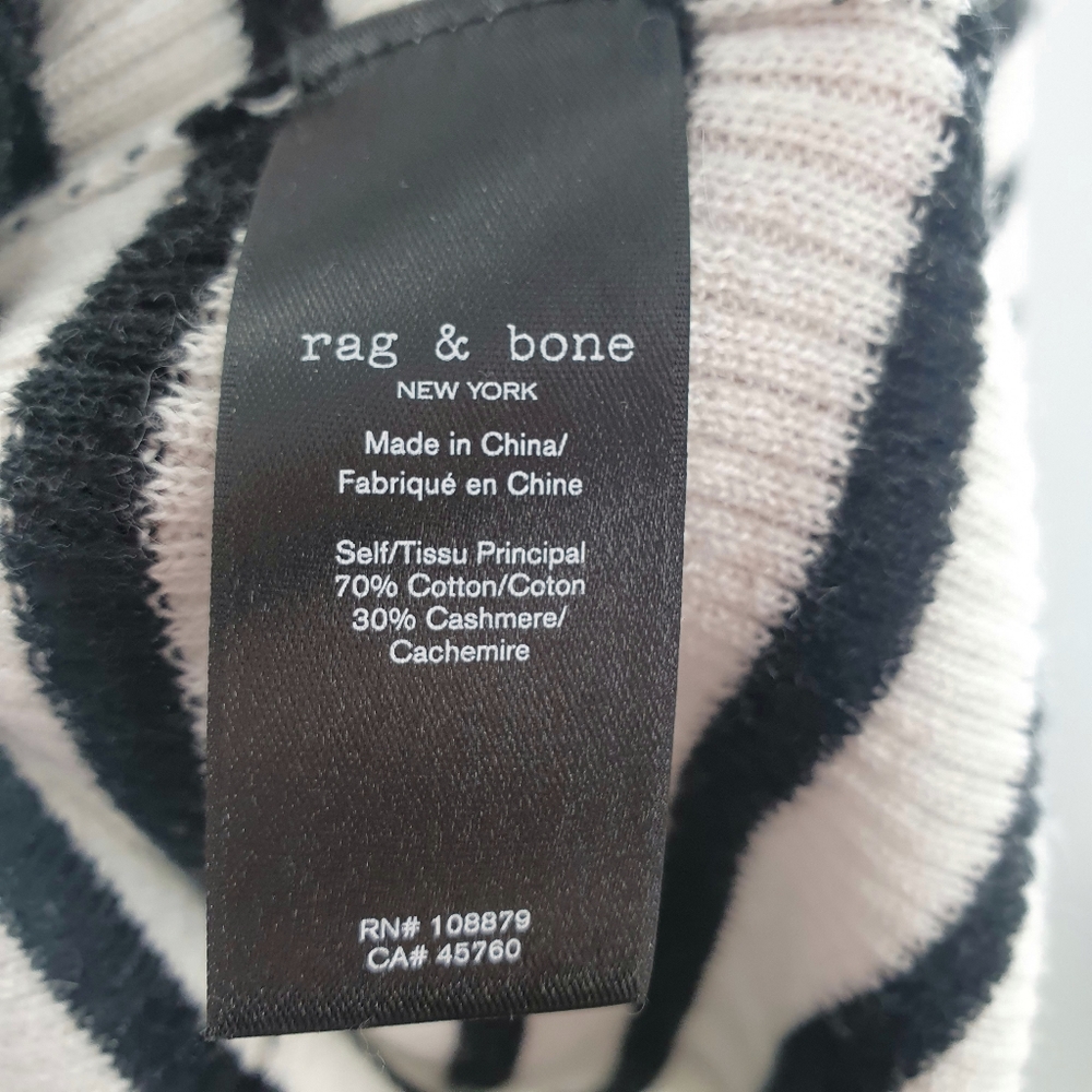 Rag And Bone Kate Stripe Turtleneck Long Sleeve R… - image 4